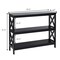 Costway 3-Tier Console Table x-Design Bookshelf Sofa Side Accent Table w/Shelf Espresso\Black